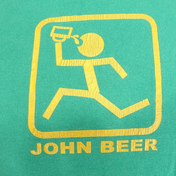 VINTAGE JOHN BEER PARODY JOHN DEERE FUNNY 00s T-SHIRT SIZE L MEXICO - Picture 2 of 6